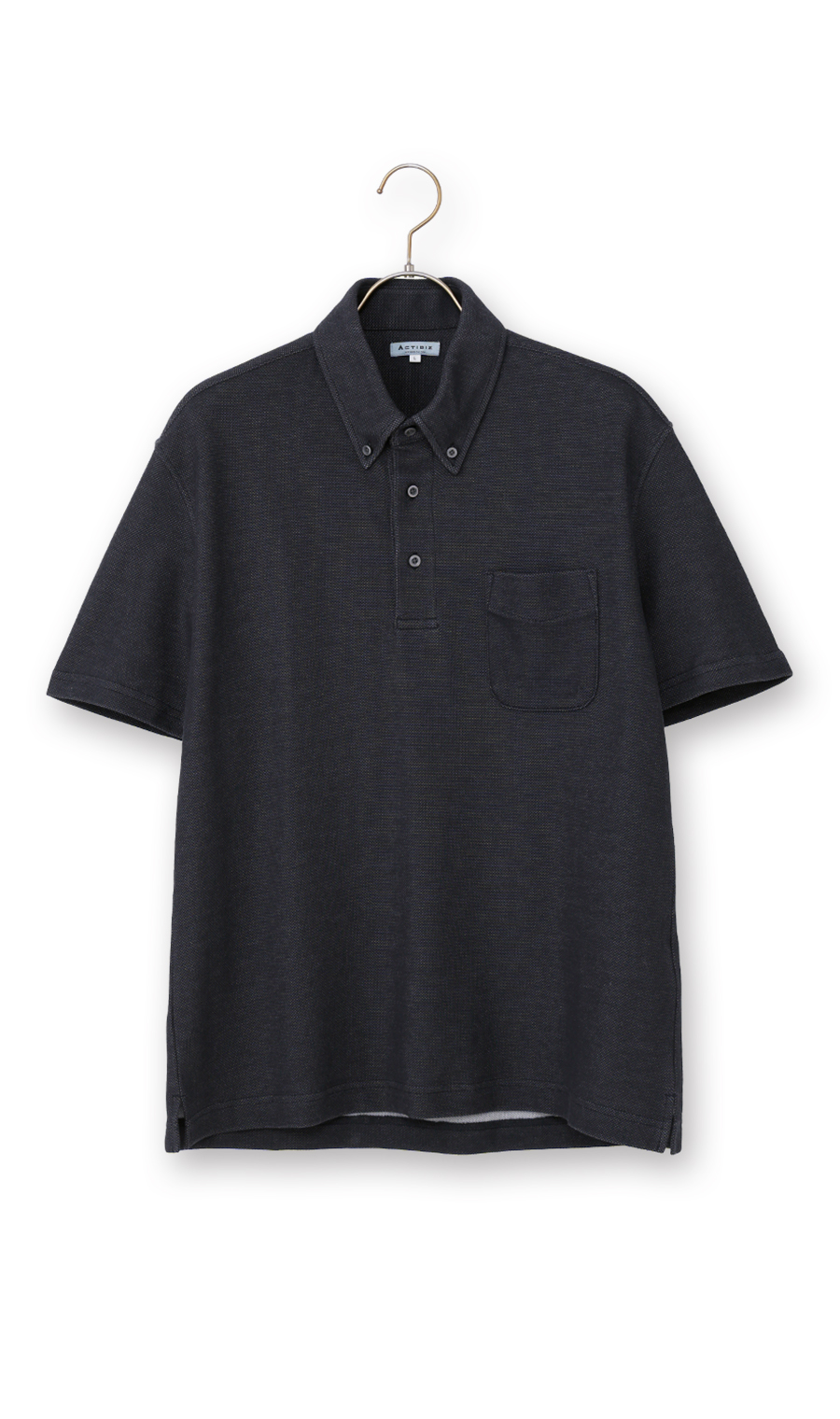 冷たいポロシャツ【ボタンダウン】【＃すごポロ】【涼】 ネイビー M