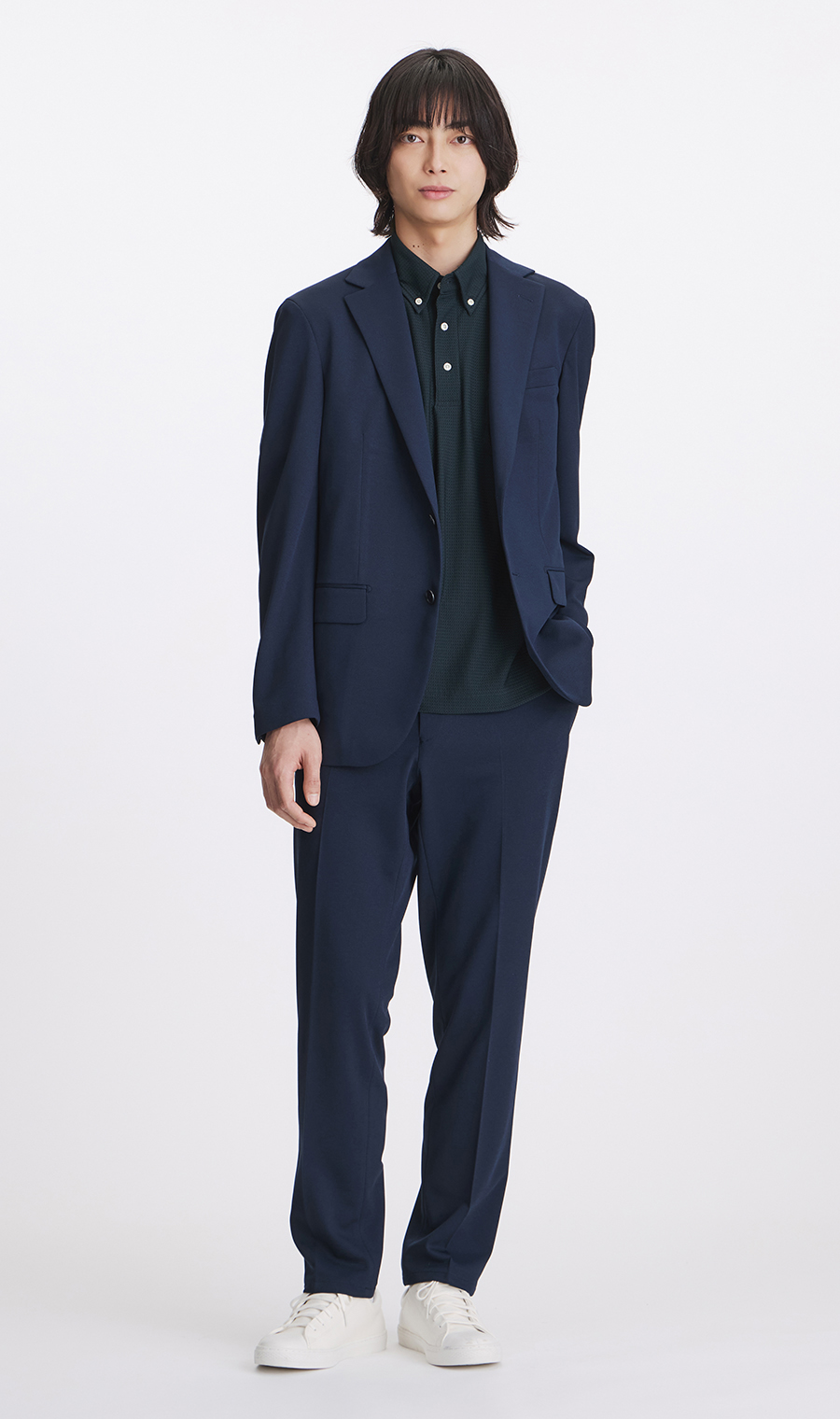 冷たいポロシャツ【＃すごポロ】【涼】 ネイビー M