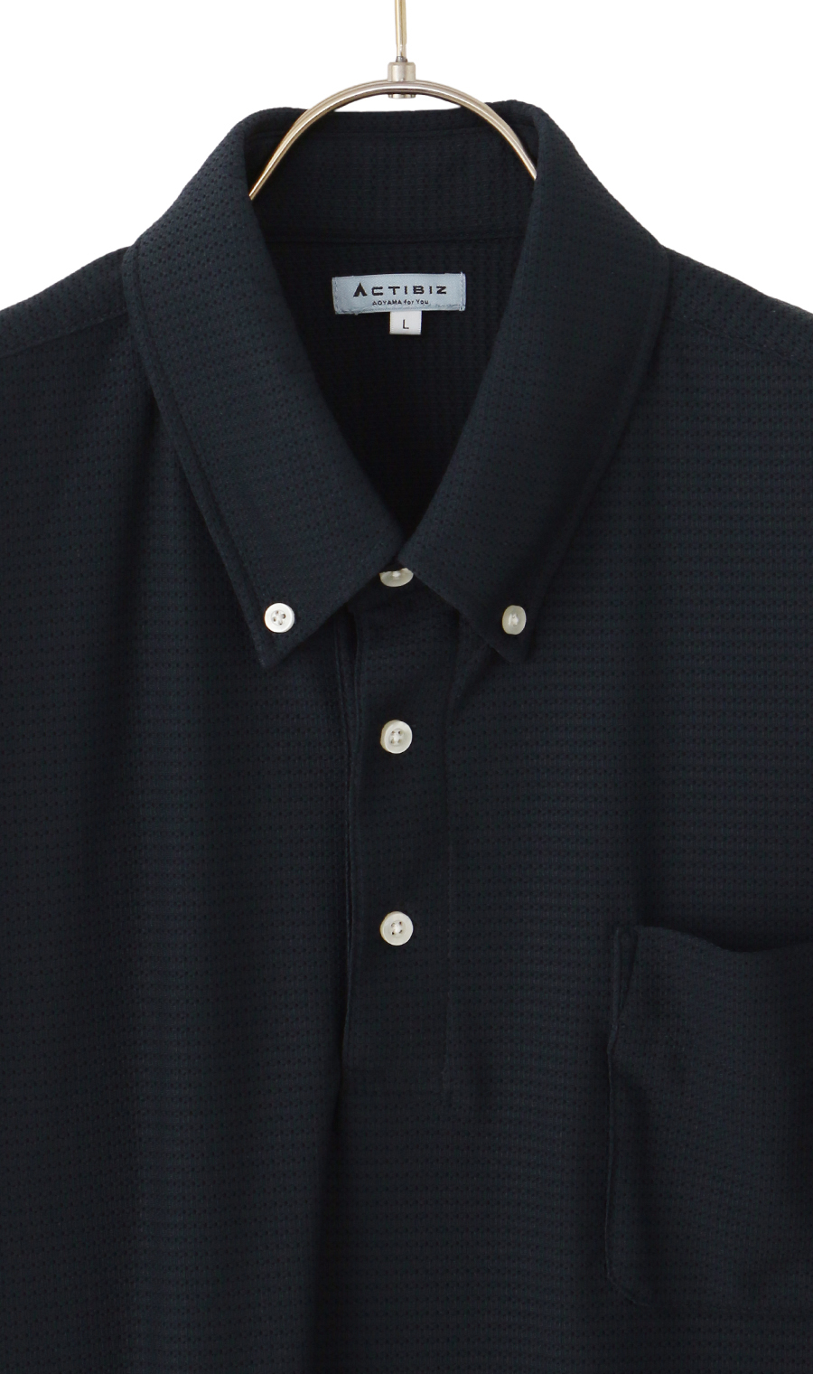 冷たいポロシャツ【＃すごポロ】【涼】 ネイビー M