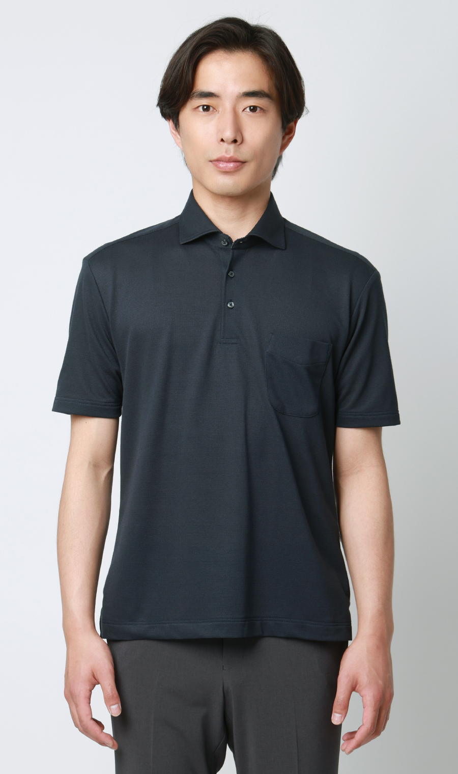 サラッとポロシャツ【涼】【カッタウェイ】【ALTIMA】【＃すごポロ】 ネイビー M