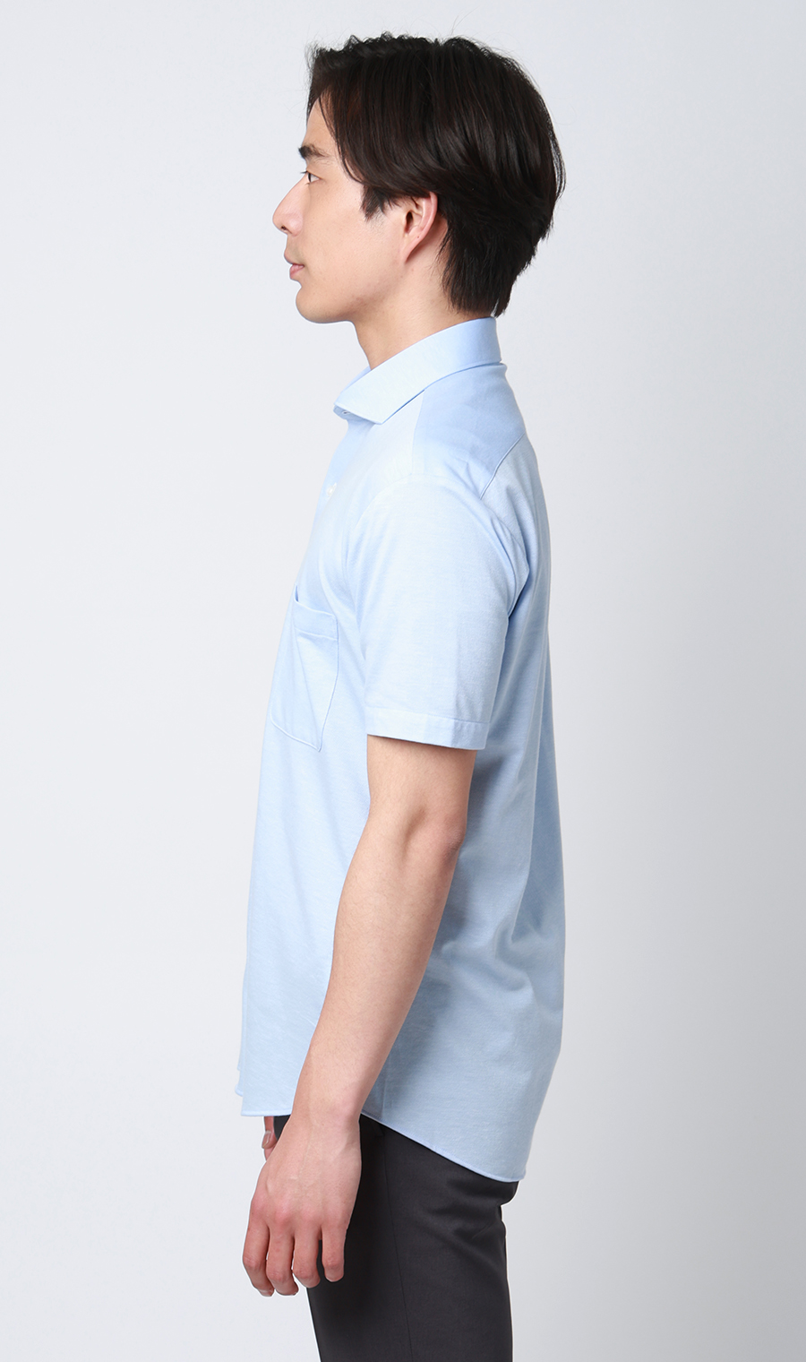 サラッとポロシャツ【涼】【ワイドカラー】【ALTIMA】【＃すごポロ】 サックス M
