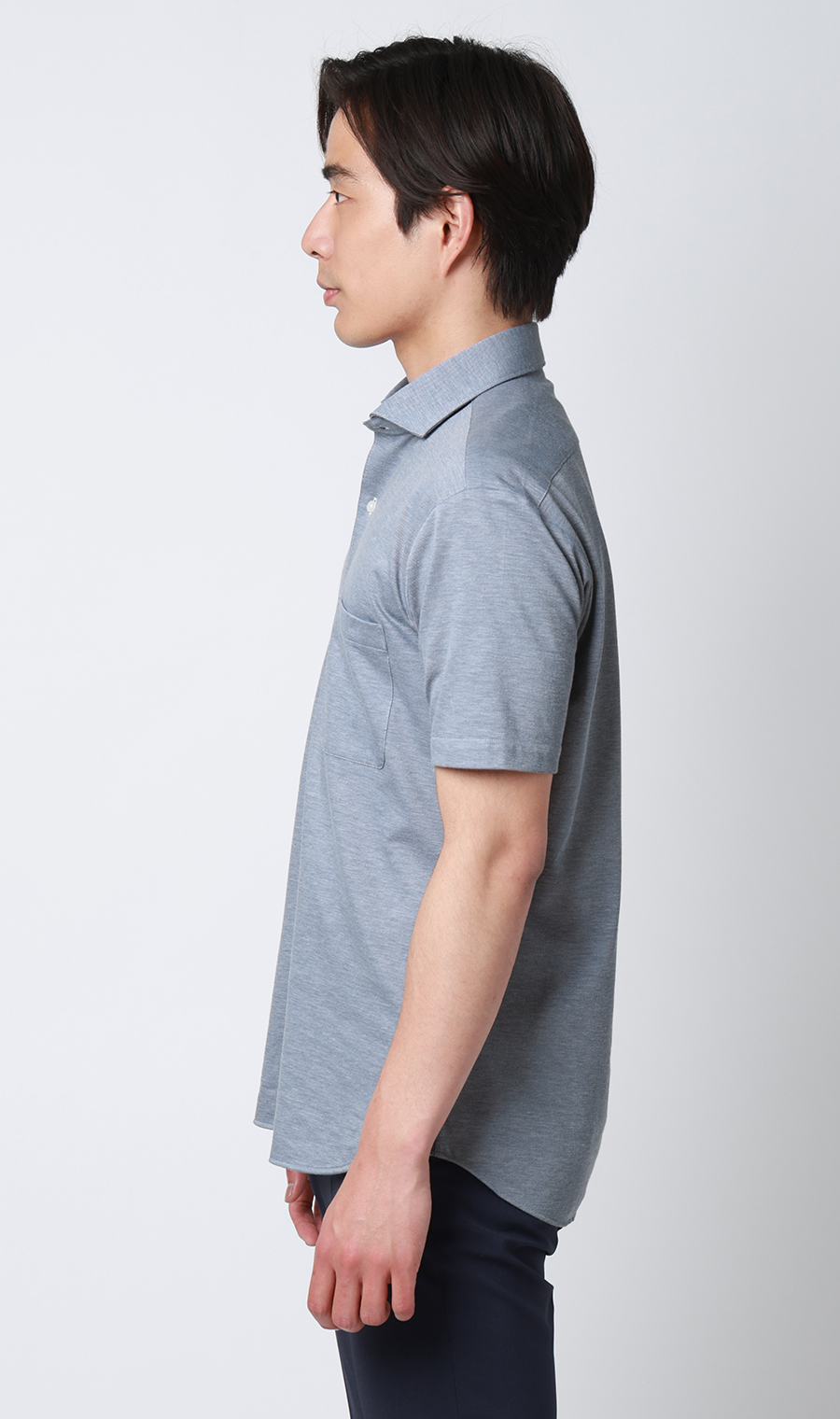 サラッとポロシャツ【涼】【ワイドカラー】【ALTIMA】【＃すごポロ】 ブルー M