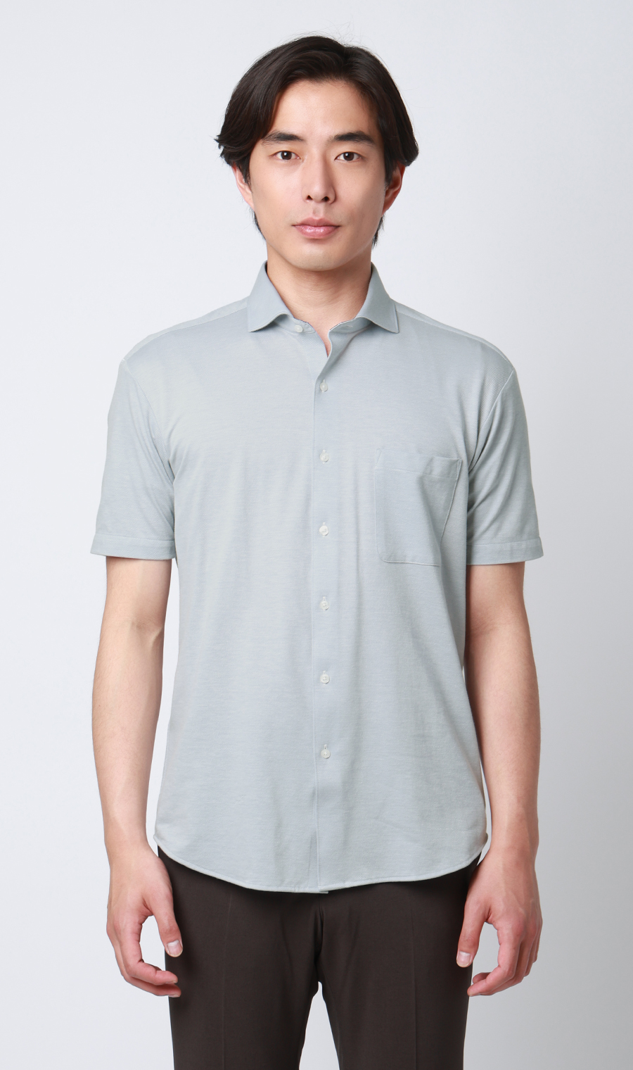 サラッとポロシャツ【涼】【ワイドカラー】【ALTIMA】【＃すごポロ】 ライトグレー M