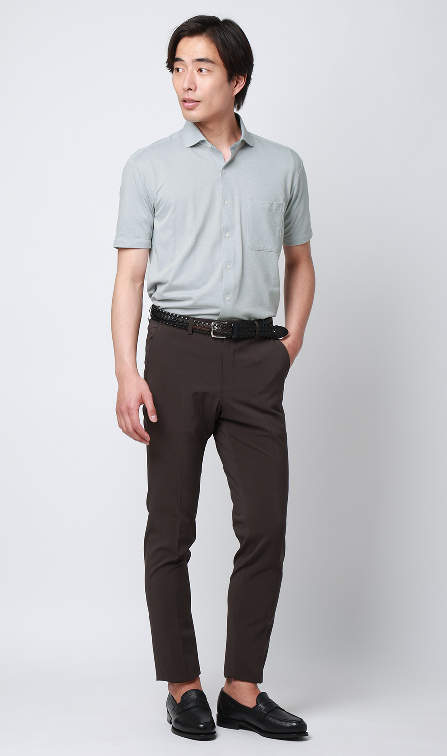 サラッとポロシャツ【涼】【ワイドカラー】【ALTIMA】【＃すごポロ】 ライトグレー M