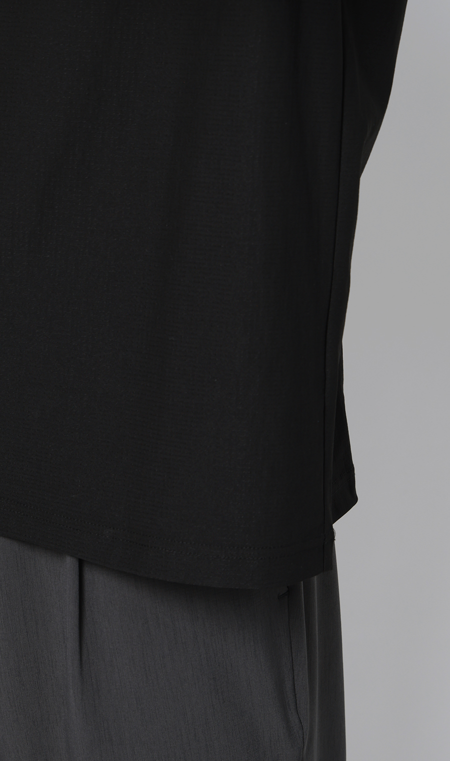 ドットメッシュポロシャツ ブラック M