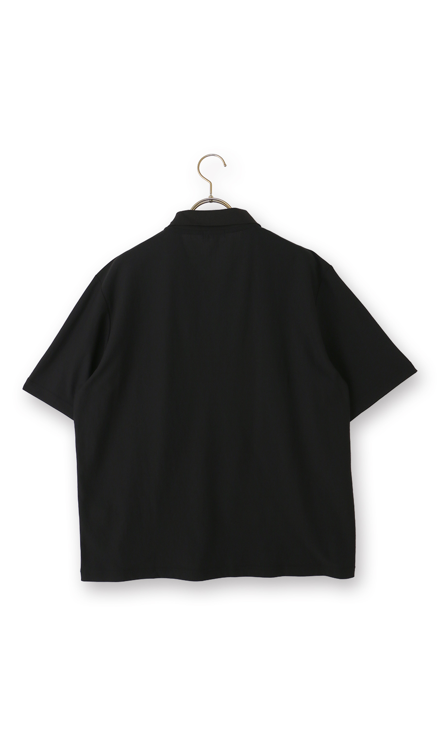 ドットメッシュポロシャツ ブラック M