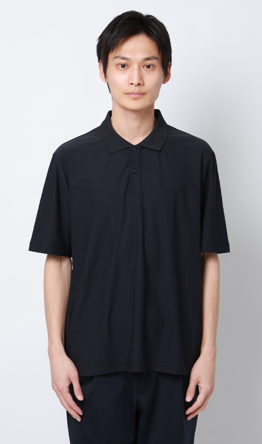 ドットメッシュポロシャツ ネイビー M