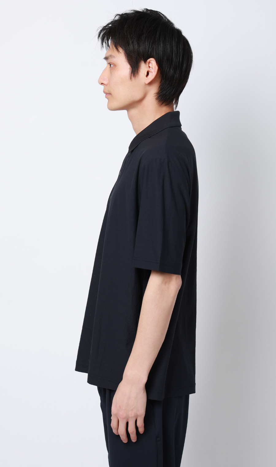 ドットメッシュポロシャツ ネイビー M