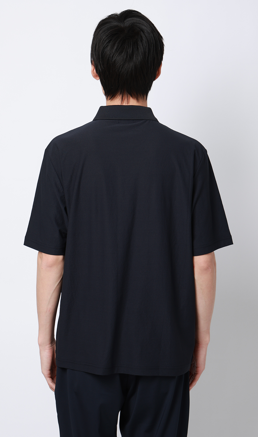 ドットメッシュポロシャツ ネイビー M