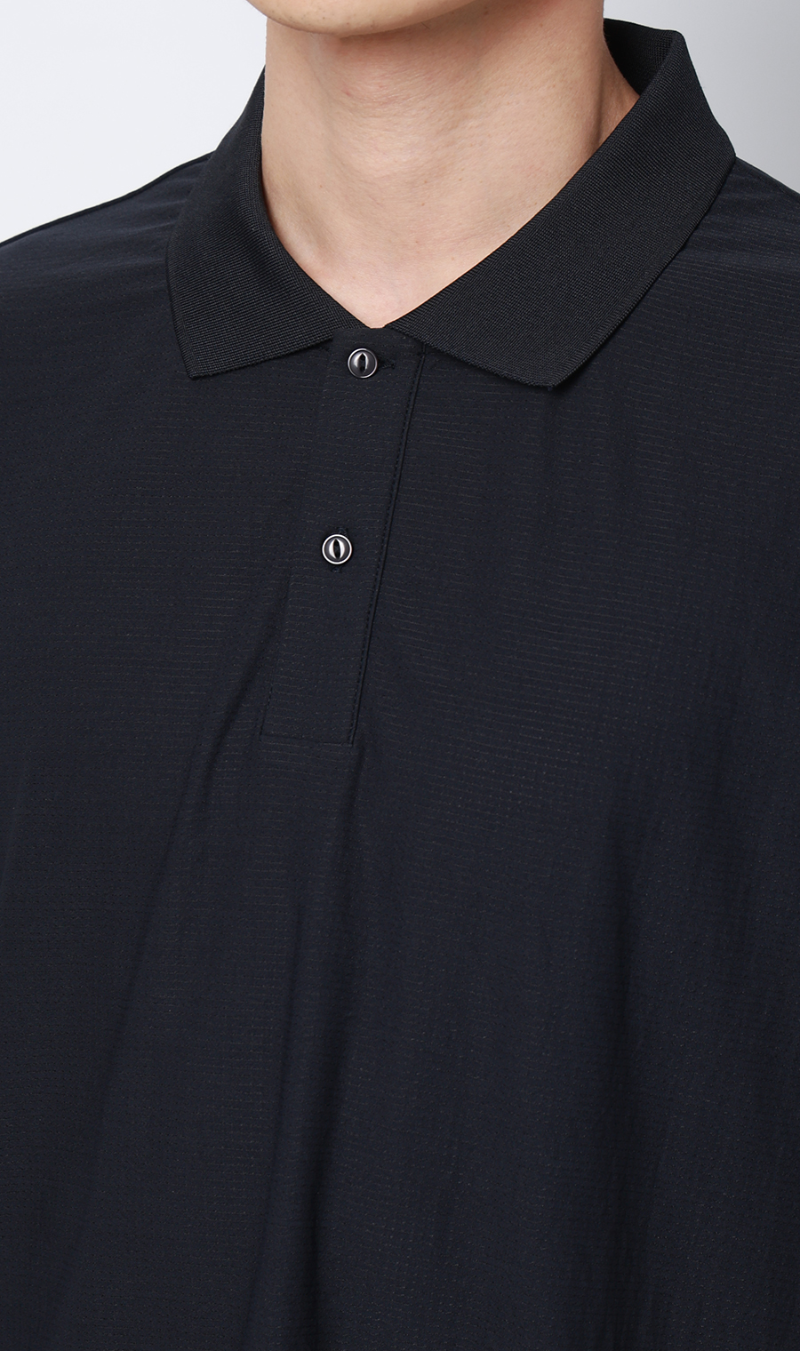 ドットメッシュポロシャツ ネイビー M