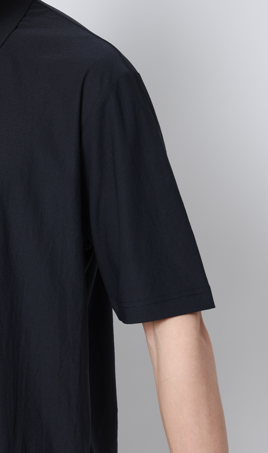 ドットメッシュポロシャツ ネイビー M