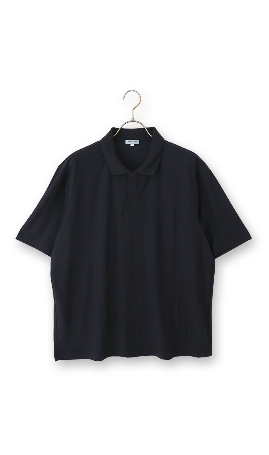 ドットメッシュポロシャツ ネイビー M