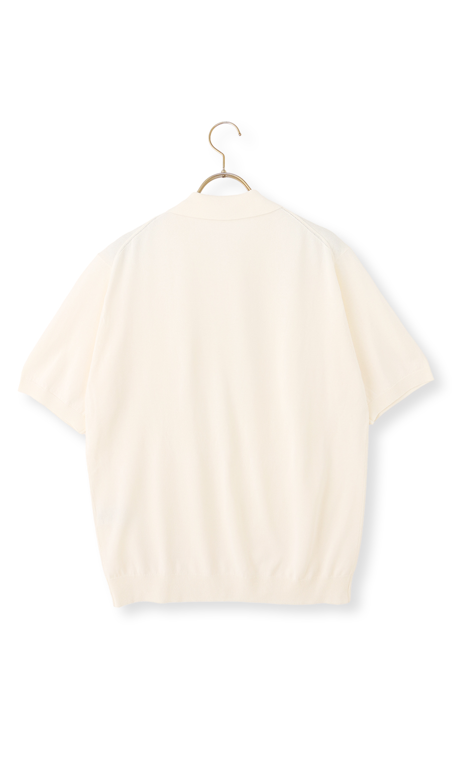 メランジニットポロ オフホワイト S