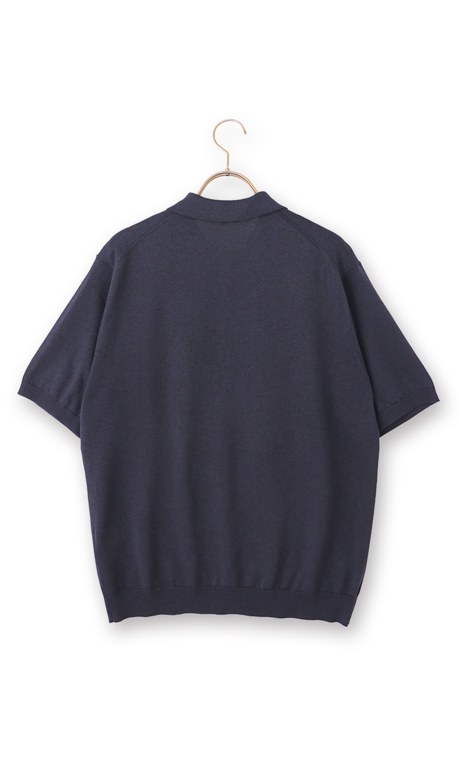 メランジニットポロ ネイビー S