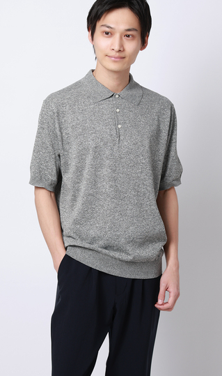メランジニットポロ