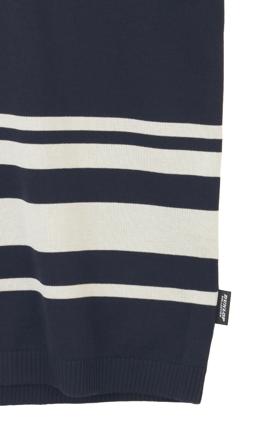 ボーダーニットポロシャツ【日本製】 ネイビー M