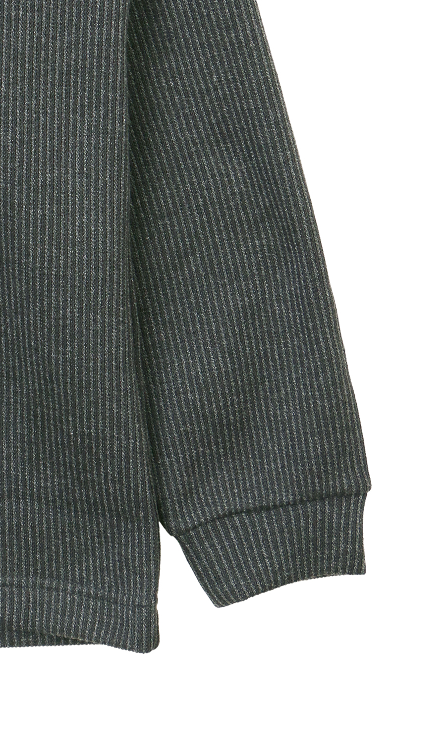 針抜きインレイ裏起毛ポロシャツ チャコール L