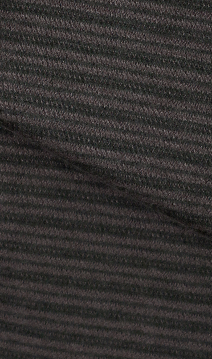 マルチボーダー起毛ポロシャツ【日本製】 チャコール L