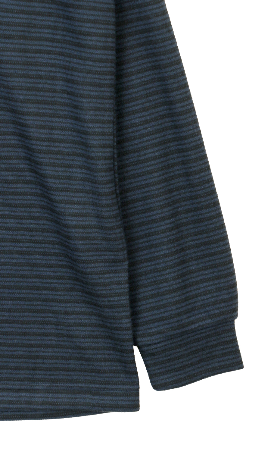 マルチボーダー起毛ポロシャツ【日本製】 ネイビー LL