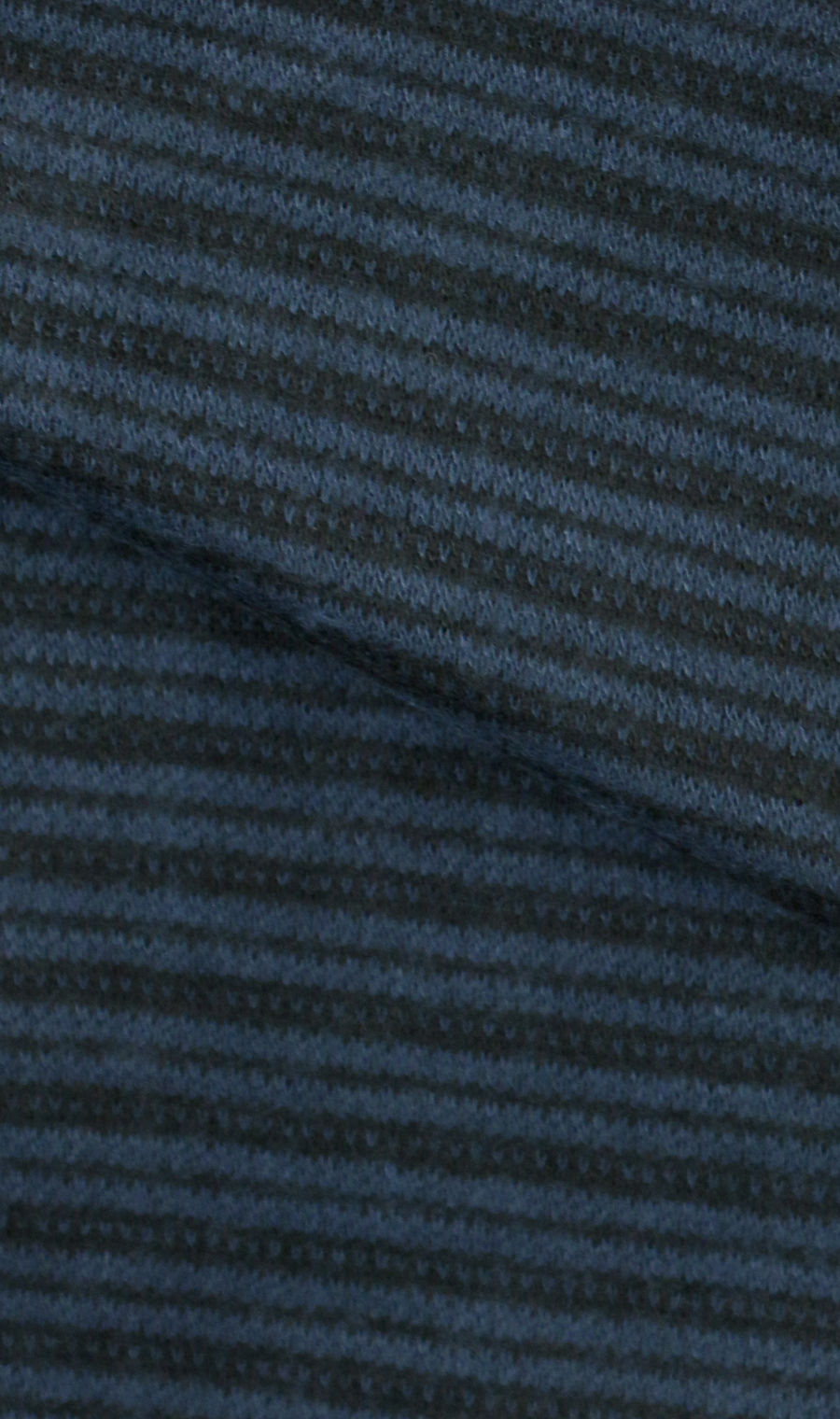 マルチボーダー起毛ポロシャツ【日本製】 ネイビー LL