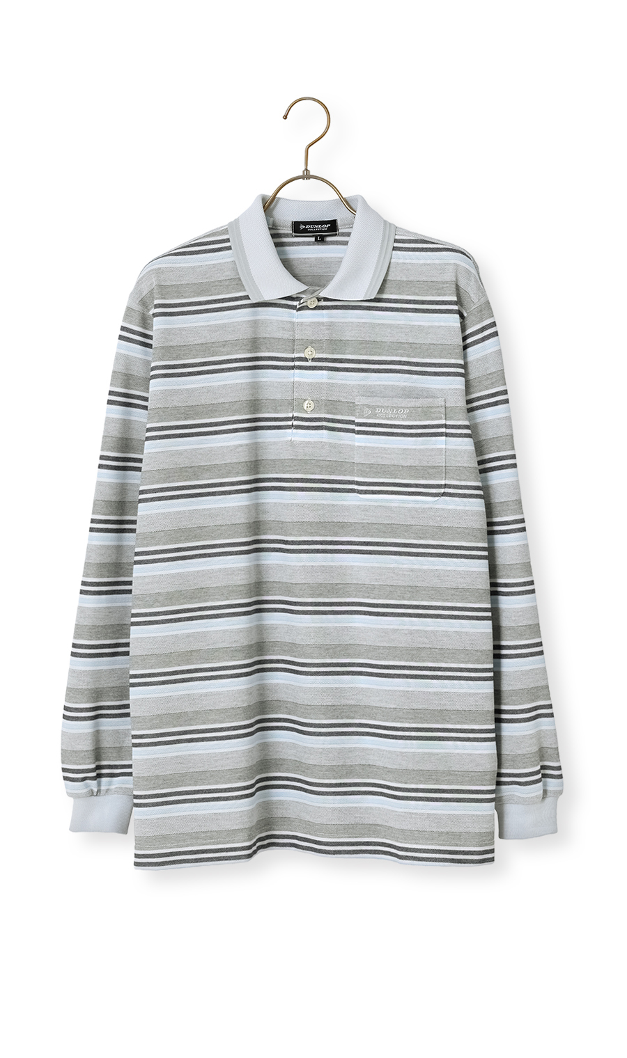 ボーダーポロシャツ【日本製】 (D6A07AY-17) | DUNLOP | 紳士服
