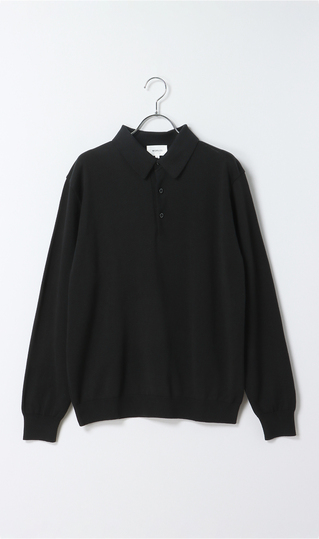 Knit polo shirt (long sleeves)