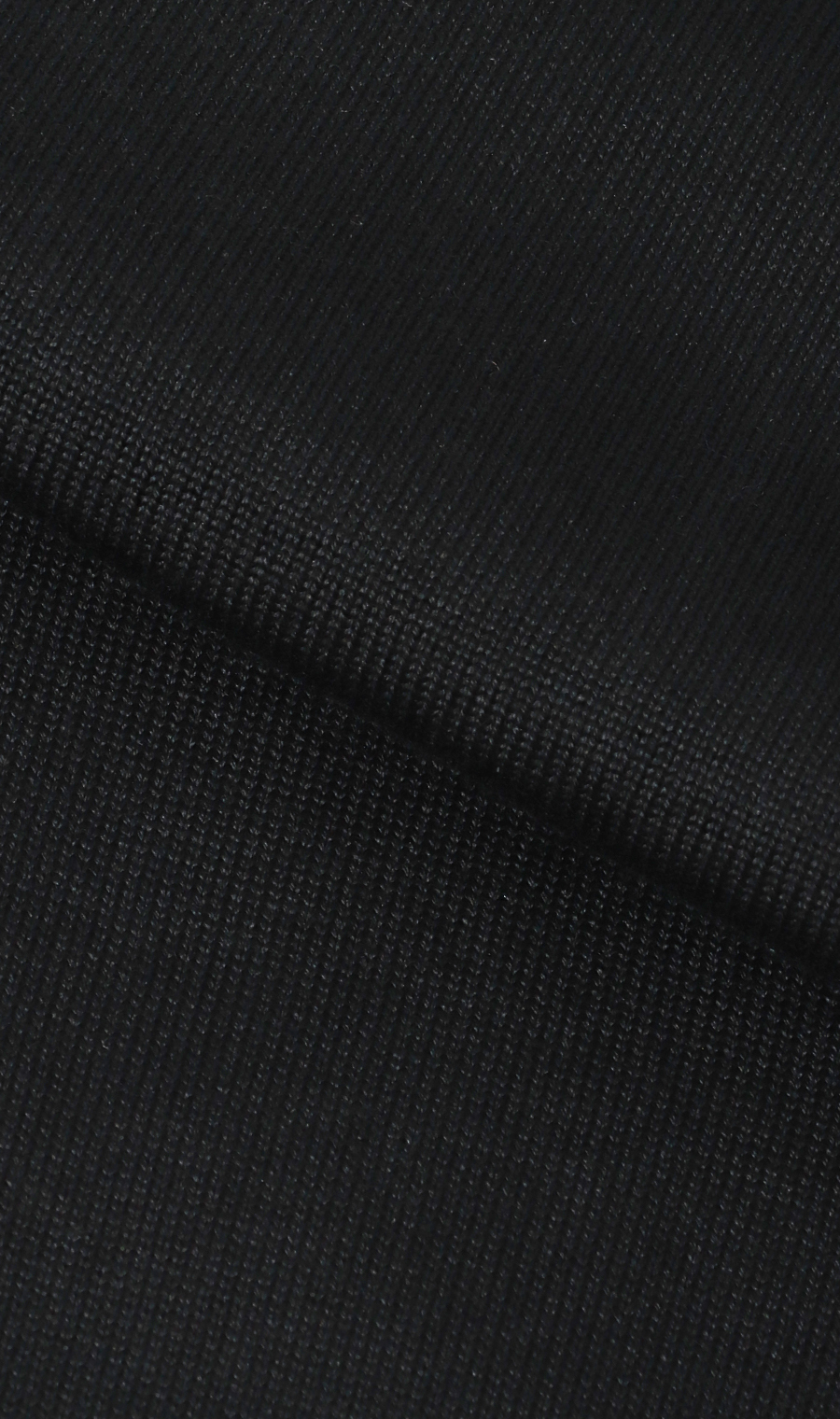 ニットポロ【長袖】 ブラック S