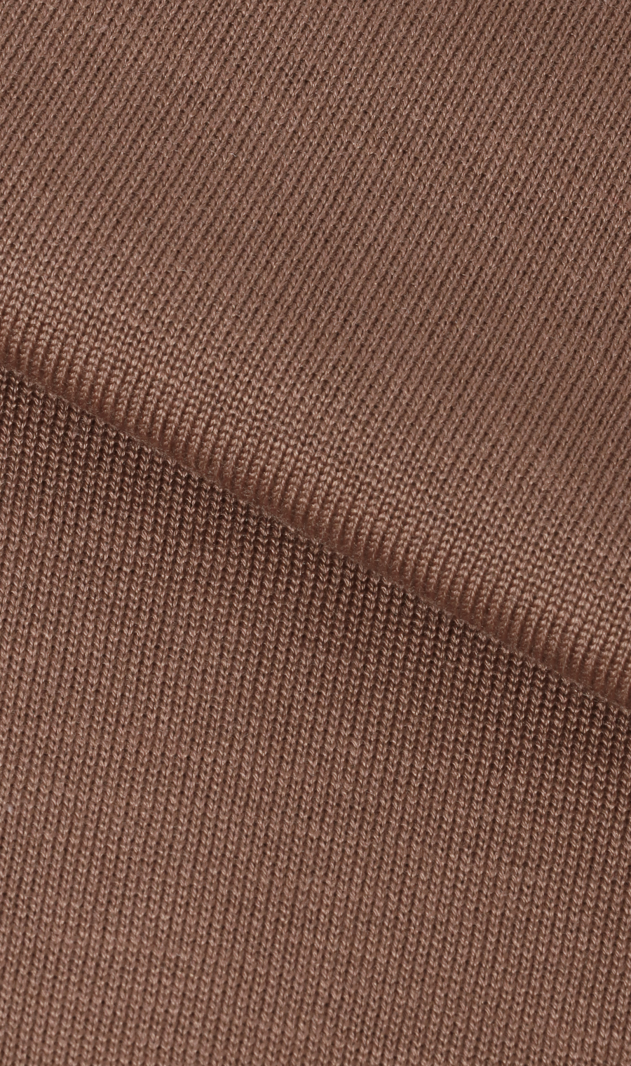 ニットポロ【長袖】 ブラウン S