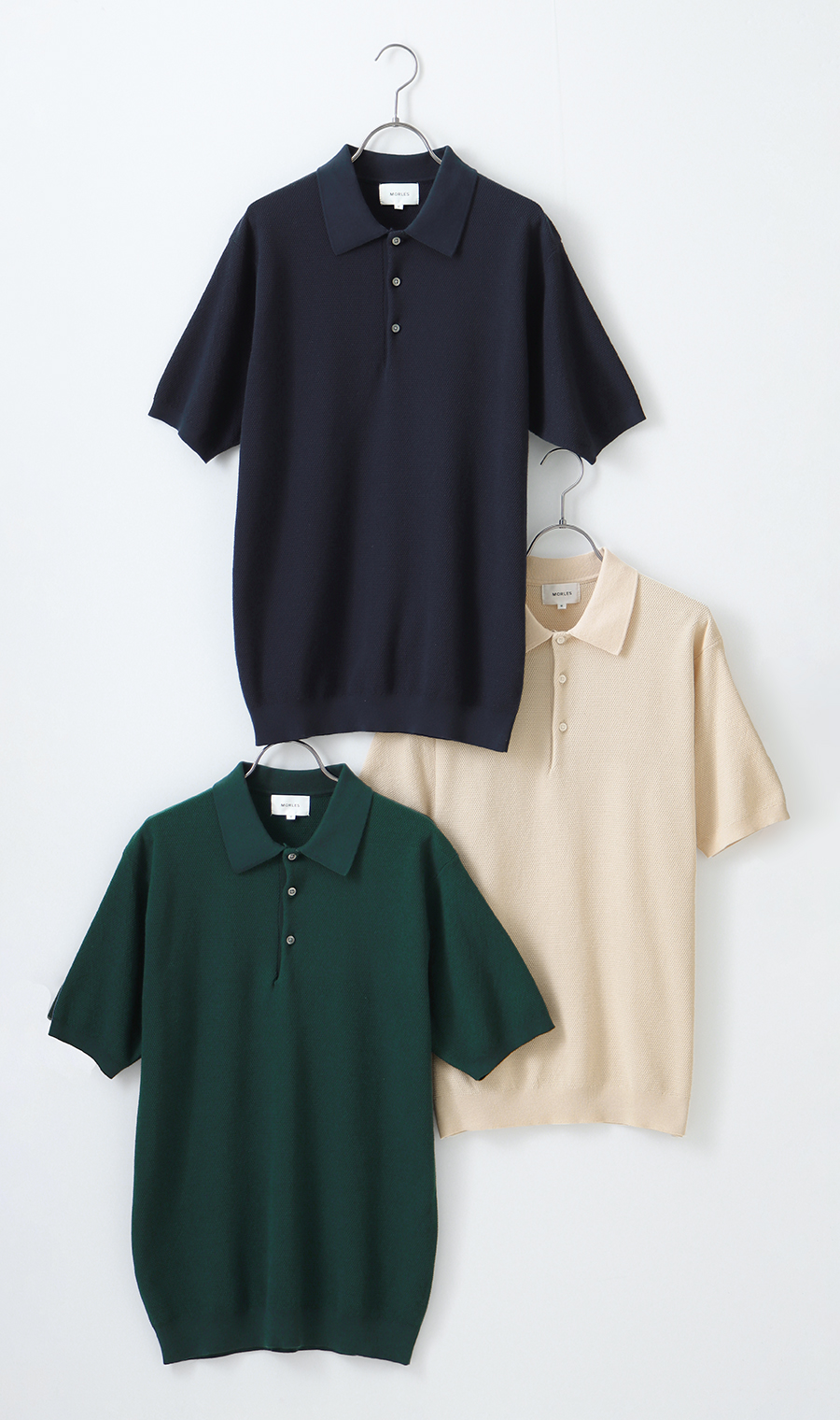 ニットポロシャツ【強撚糸カノコ】 (MOKN5301-61) | MORLES