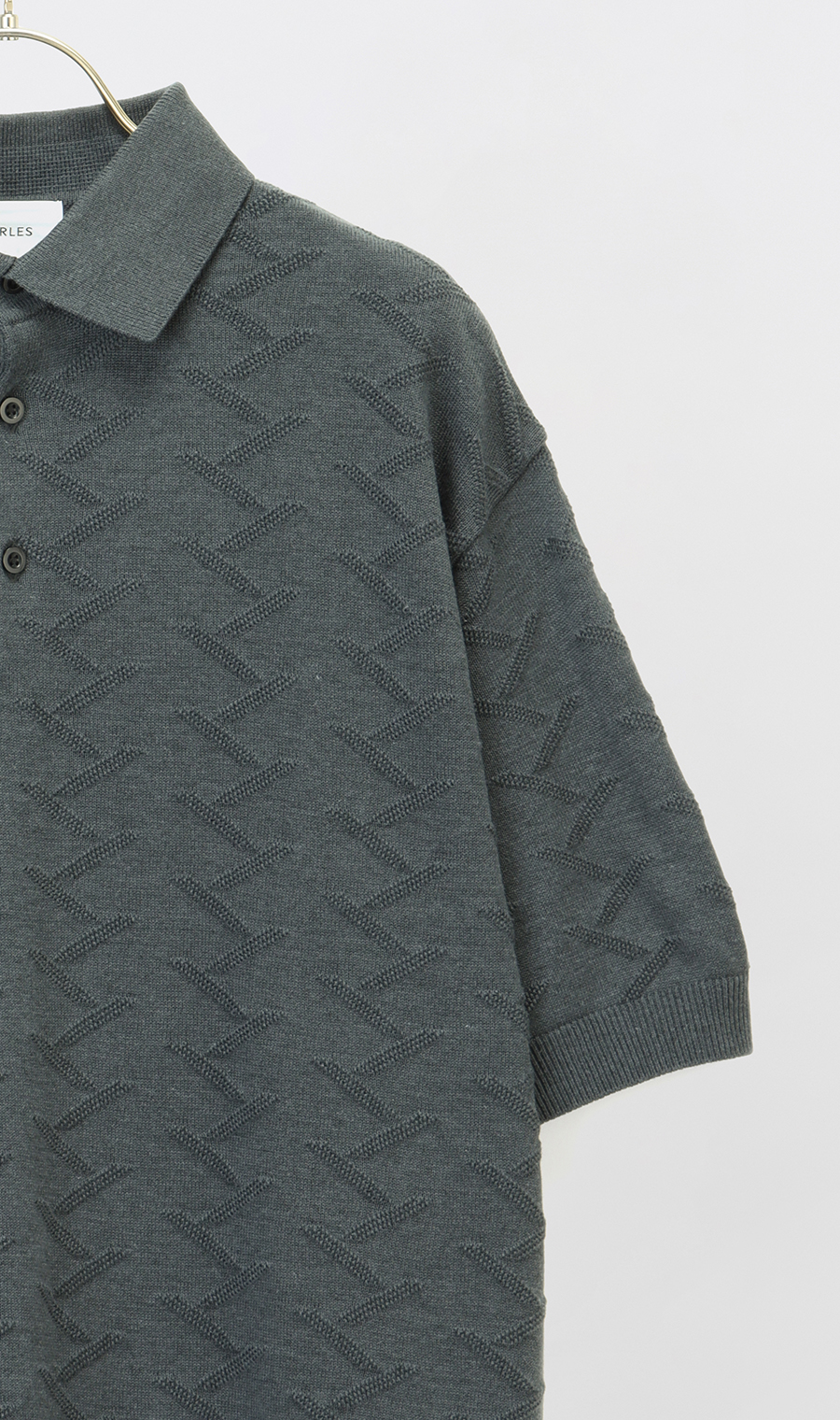 【mayonaka様】YONFAポロニット ミント ニットポロシャツ【強撚糸カノコ】 (MOKN5301-41) | MORLES