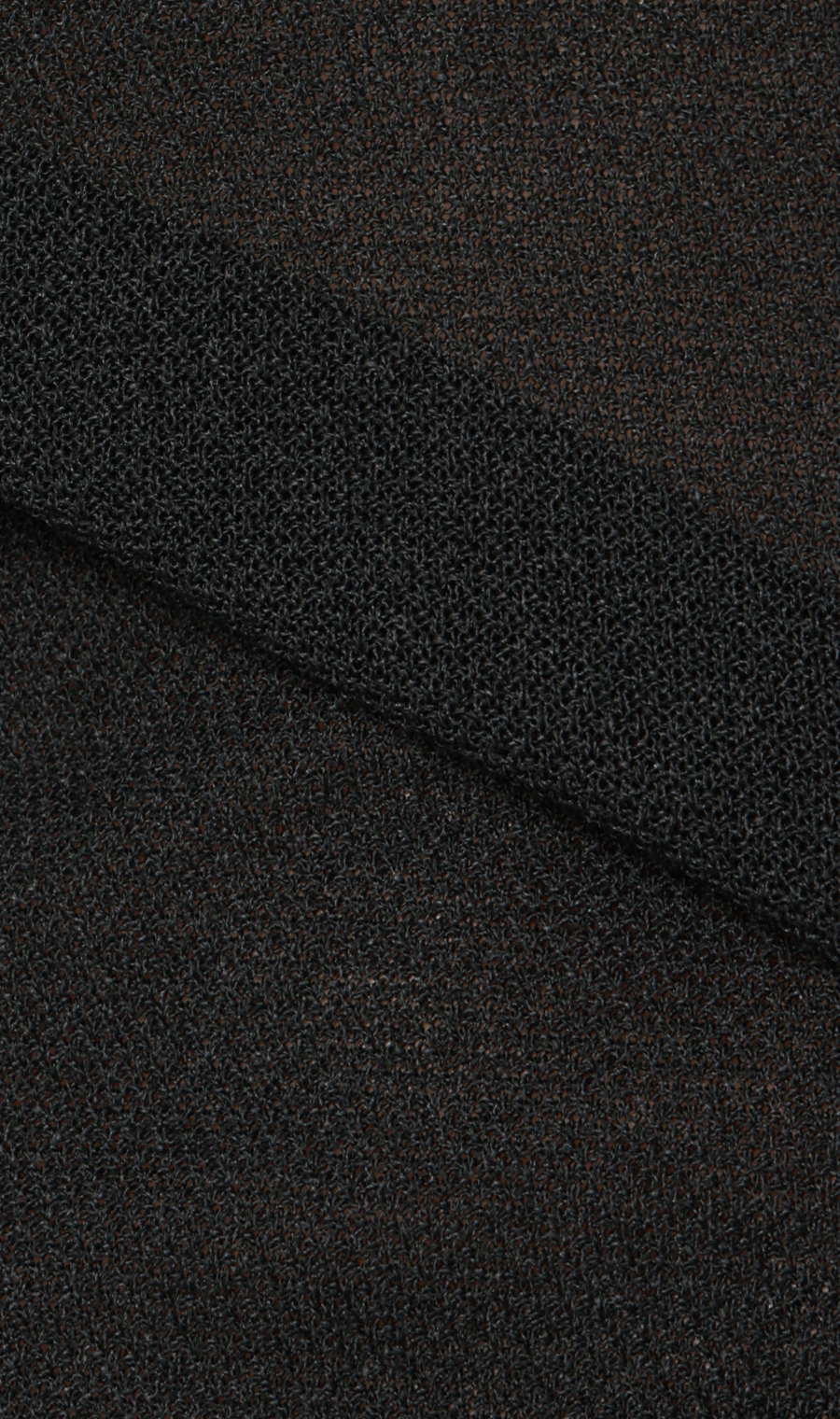 スキッパーニットポロシャツ【和紙混カノコ】 ブラック S