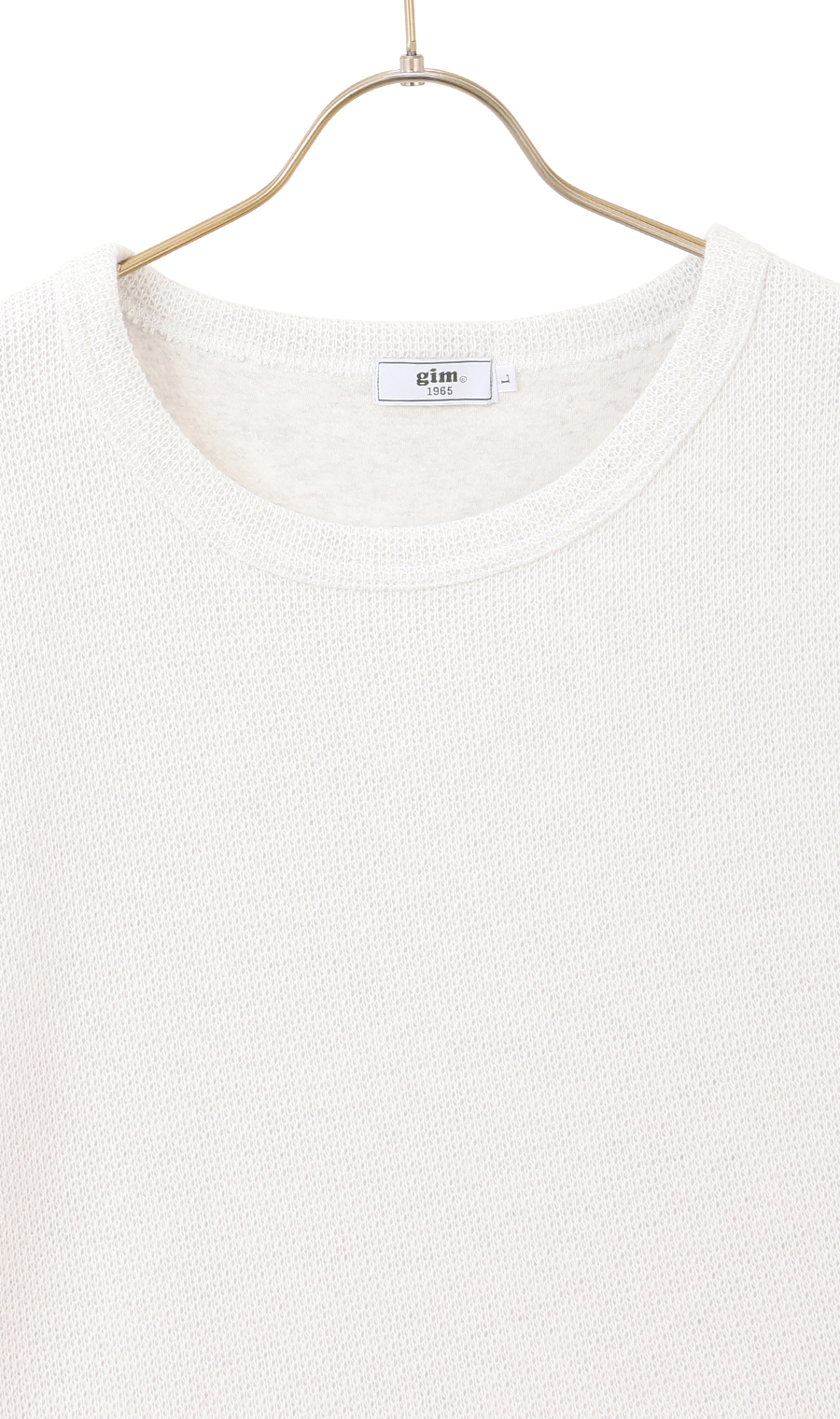メッシュ接結クルーネックＴシャツ《gim》 ホワイト M