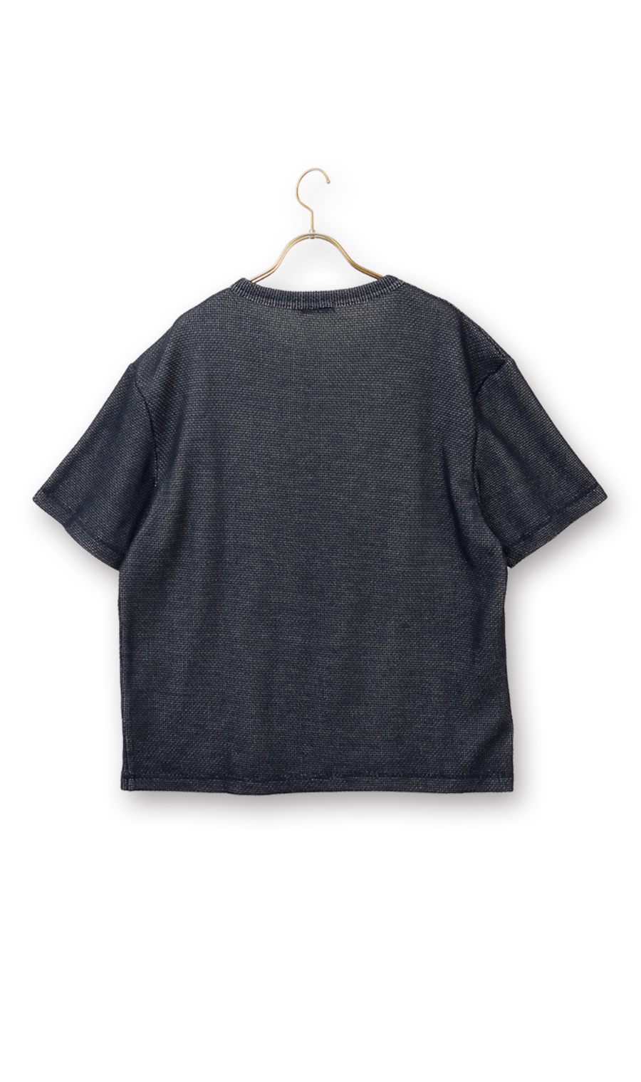 メッシュ接結クルーネックＴシャツ《gim》 ネイビー M