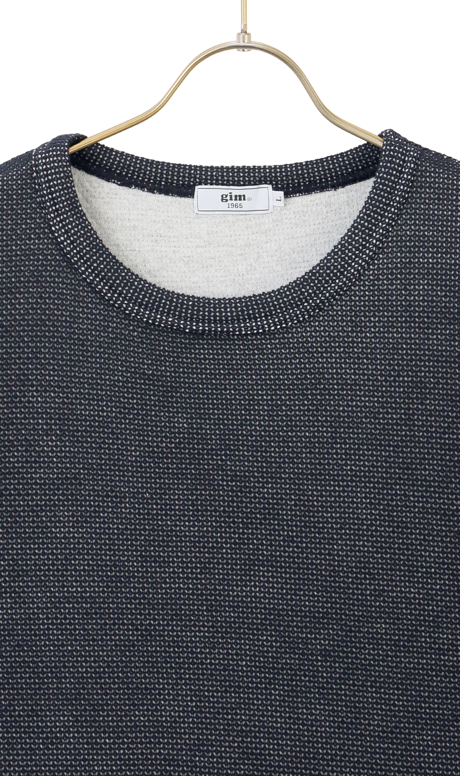 メッシュ接結クルーネックＴシャツ《gim》 ネイビー M