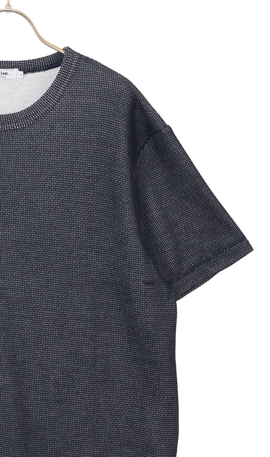 メッシュ接結クルーネックＴシャツ《gim》 ネイビー M