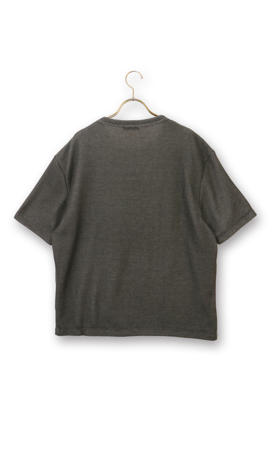 メッシュ接結クルーネックＴシャツ【gim】 グレー L