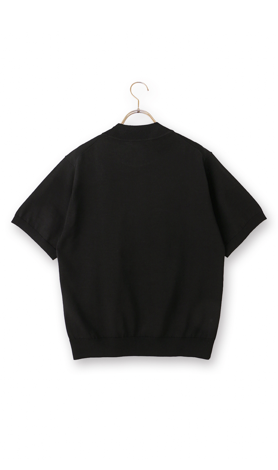 ウォッシャブルシルク半袖ニットT【モックネック】【TOGA MODEL】【TOGA KNIT】【2026年モデル】 ブラック S