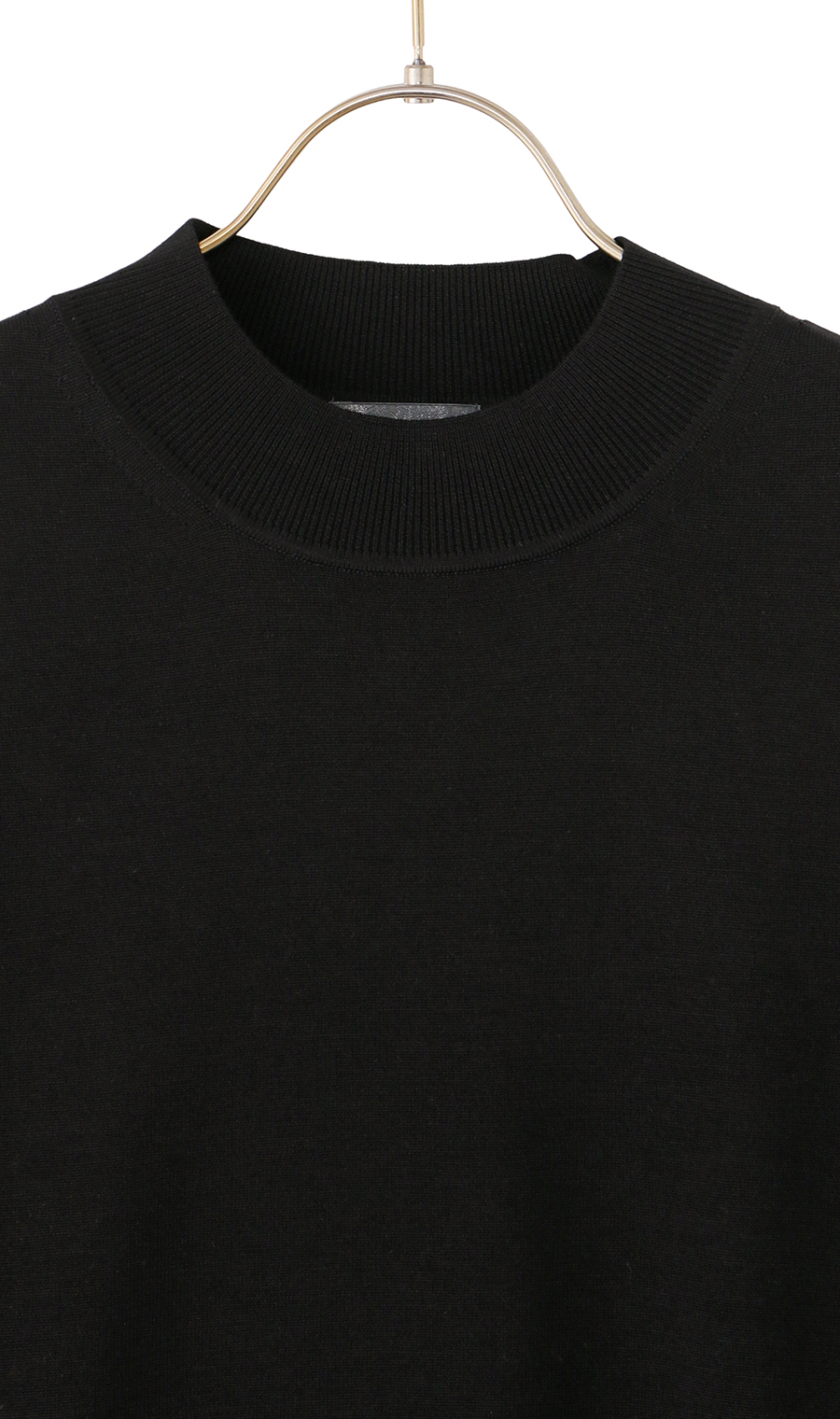 ウォッシャブルシルク半袖ニットT【モックネック】【TOGA MODEL】【TOGA KNIT】【2026年モデル】 ブラック S