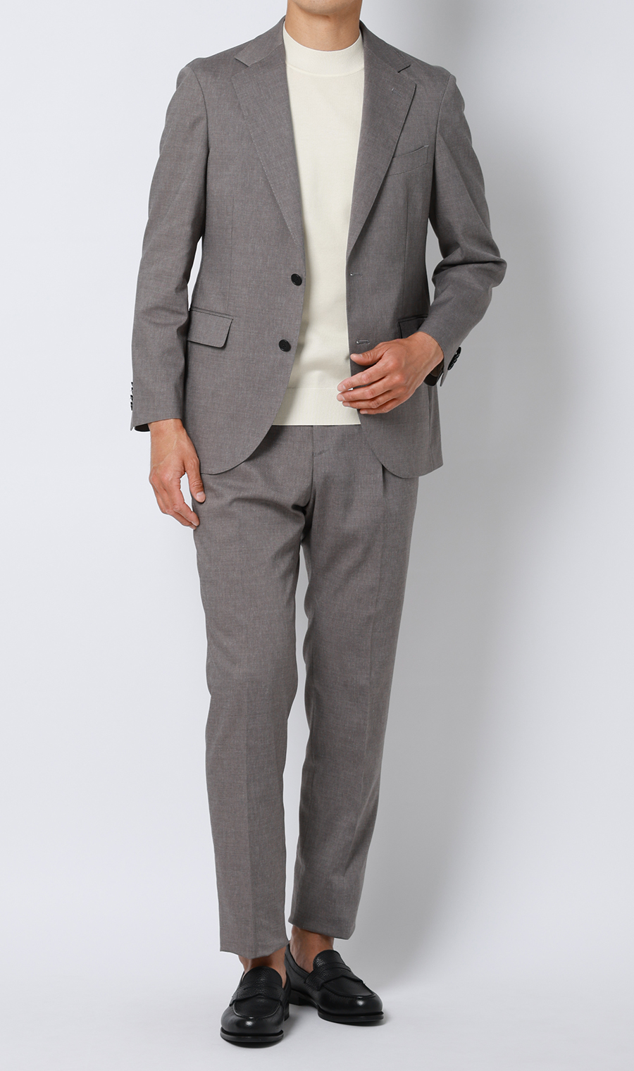 ウォッシャブルシルク半袖ニットT【モックネック】【TOGA MODEL】【TOGA KNIT】【2026年モデル】 ホワイト S