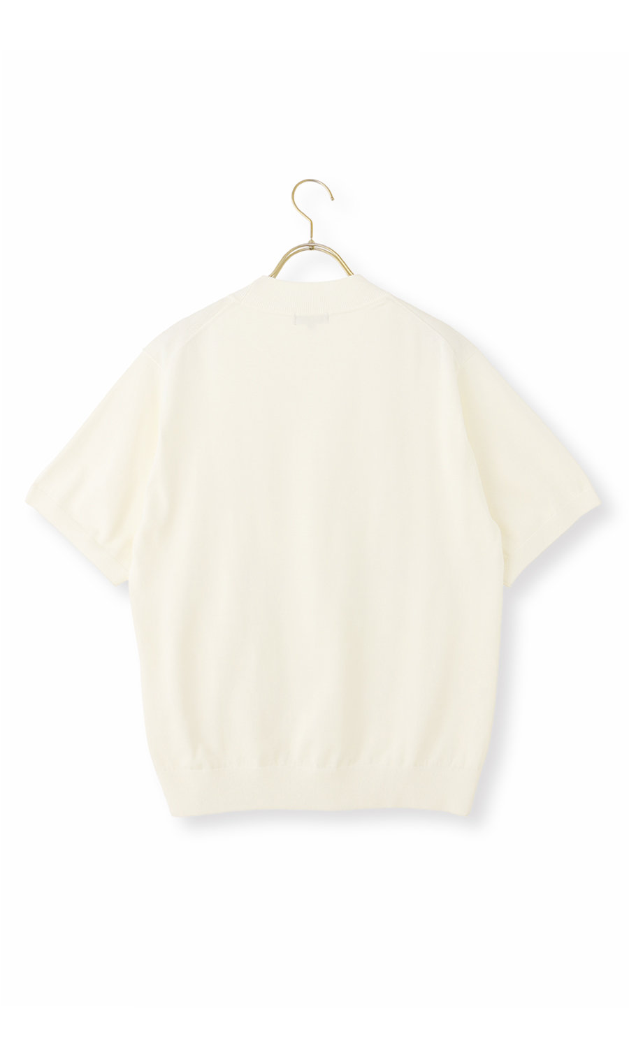 ウォッシャブルシルク半袖ニットT【モックネック】【TOGA MODEL】【TOGA KNIT】【2026年モデル】 ホワイト S