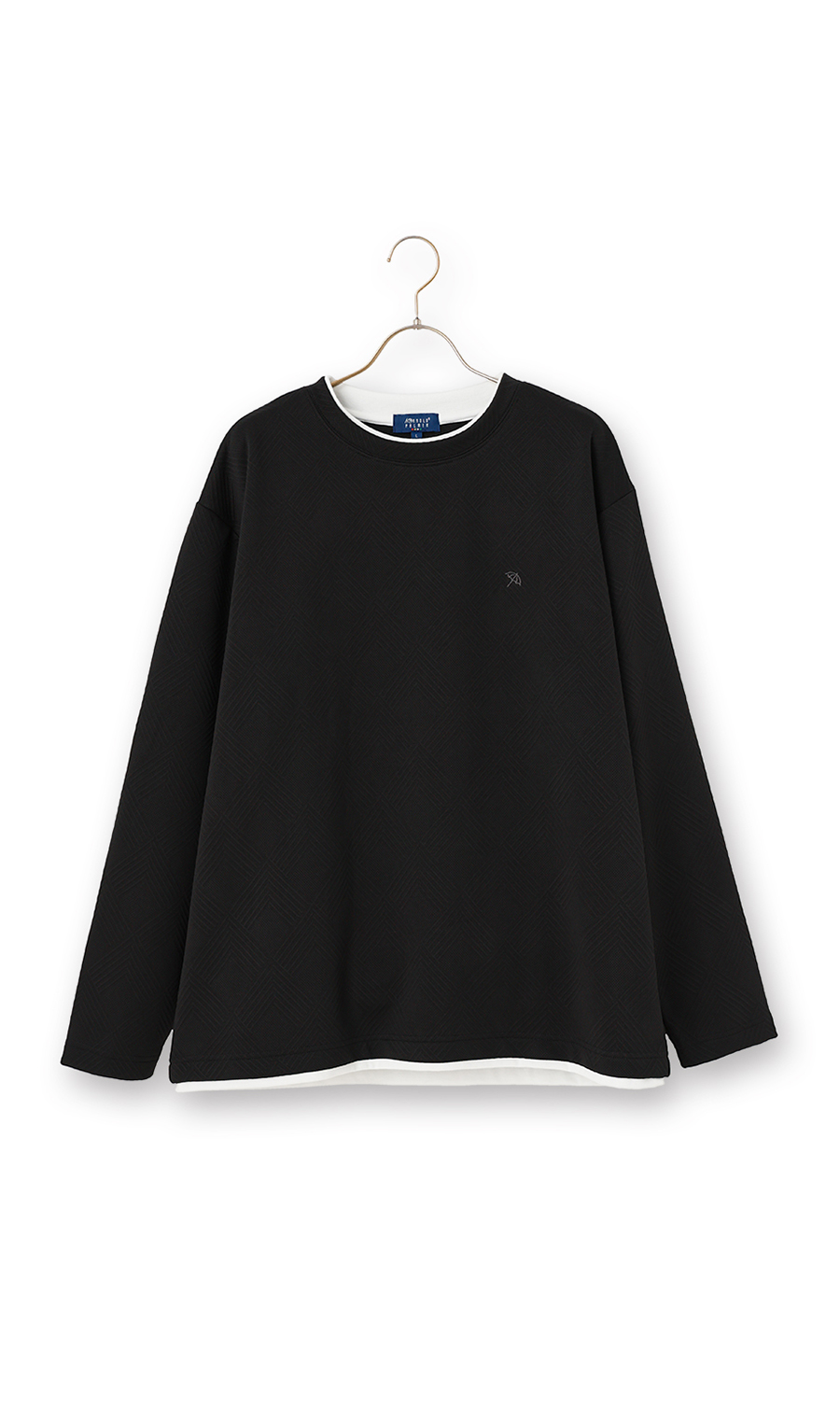 フェイクレイヤードロングTシャツ【Arnold Palmer】 ブラック M