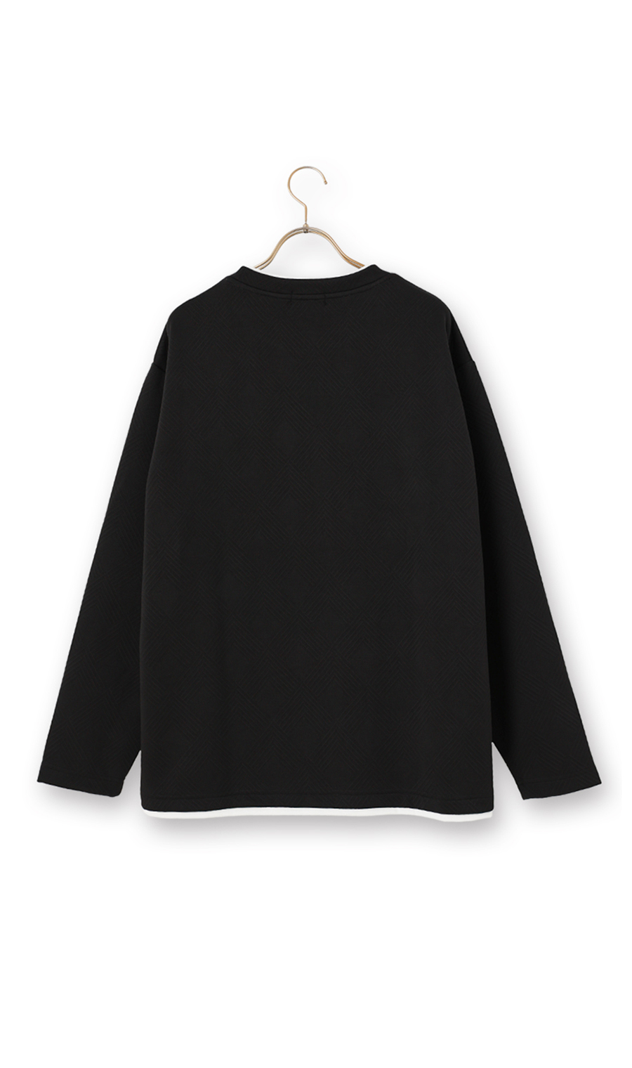 フェイクレイヤードロングTシャツ【Arnold Palmer】 ブラック M