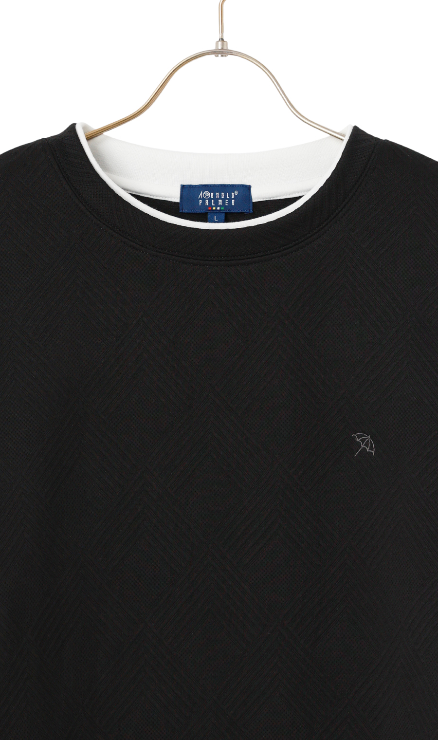 フェイクレイヤードロングTシャツ【Arnold Palmer】 ブラック M