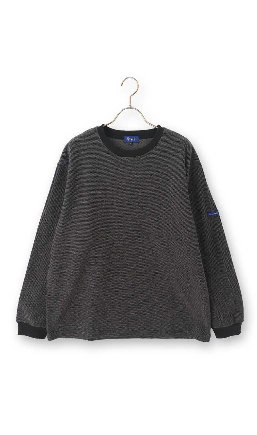 ハニカムフリースロングTシャツ【Arnold Palmer】 ブラック M
