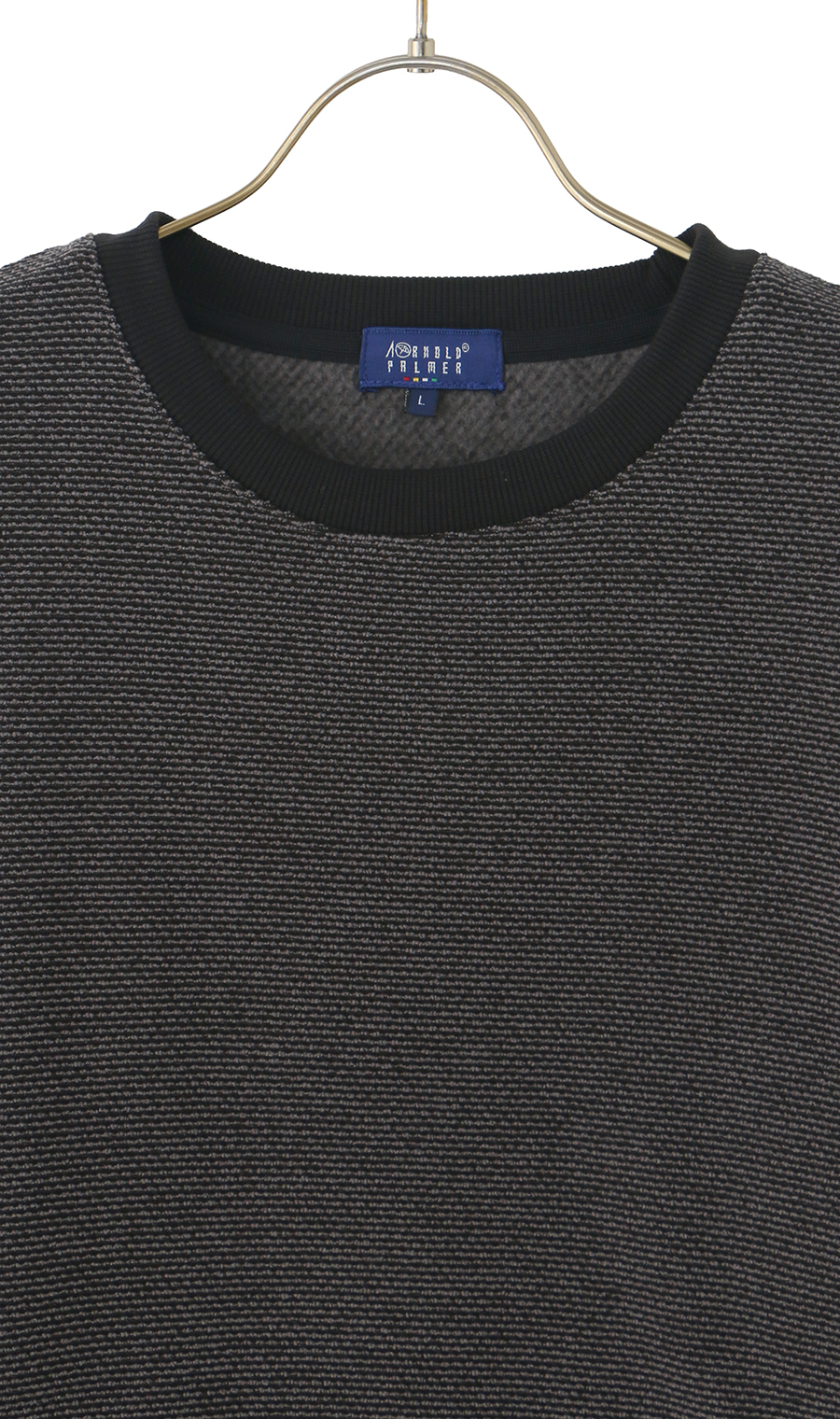 ハニカムフリースロングTシャツ【Arnold Palmer】 ブラック M