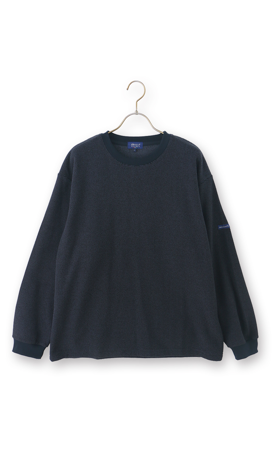 ハニカムフリースロングTシャツ【Arnold Palmer】 ネイビー M