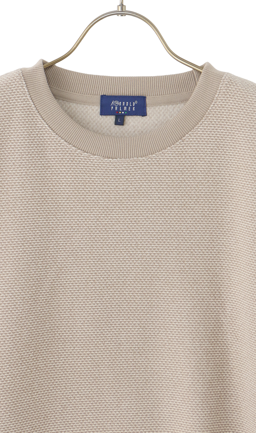ハニカムフリースロングTシャツ【Arnold Palmer】 ベージュ M