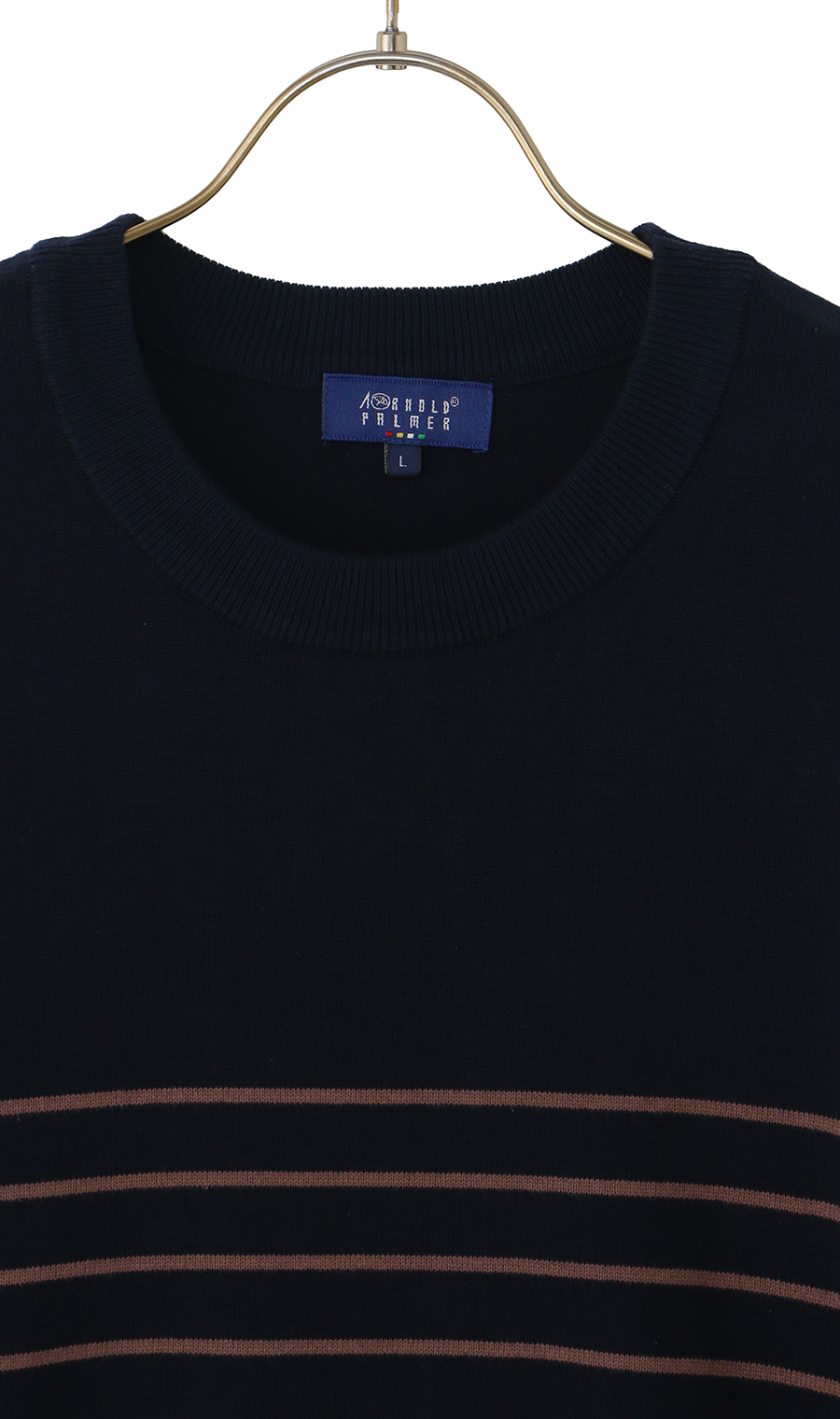 クルーネックボーダーニット【Arnold Palmer】 ネイビー M