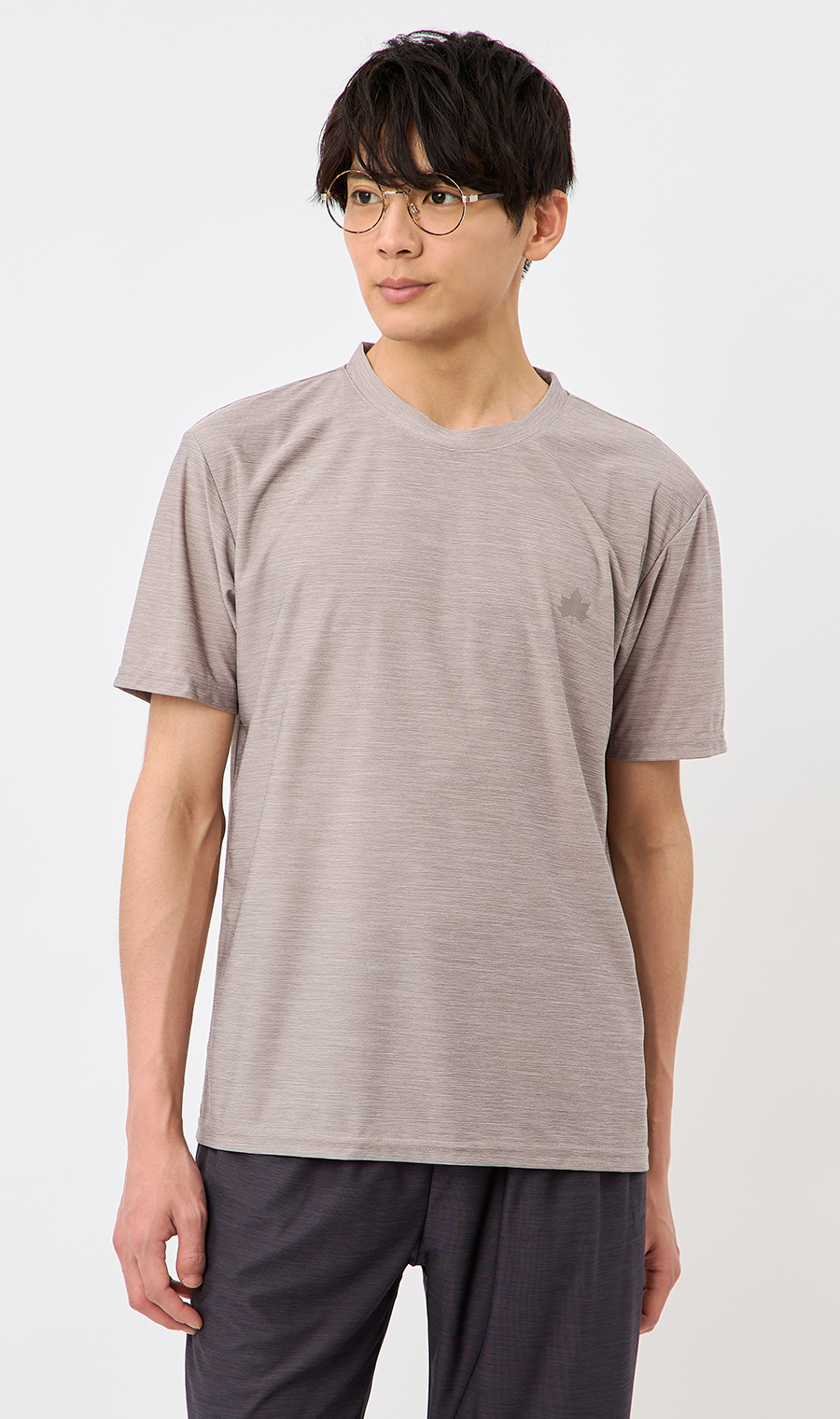 カチオン杢DRYTシャツ【セットアップ着用可】 ブラウン M