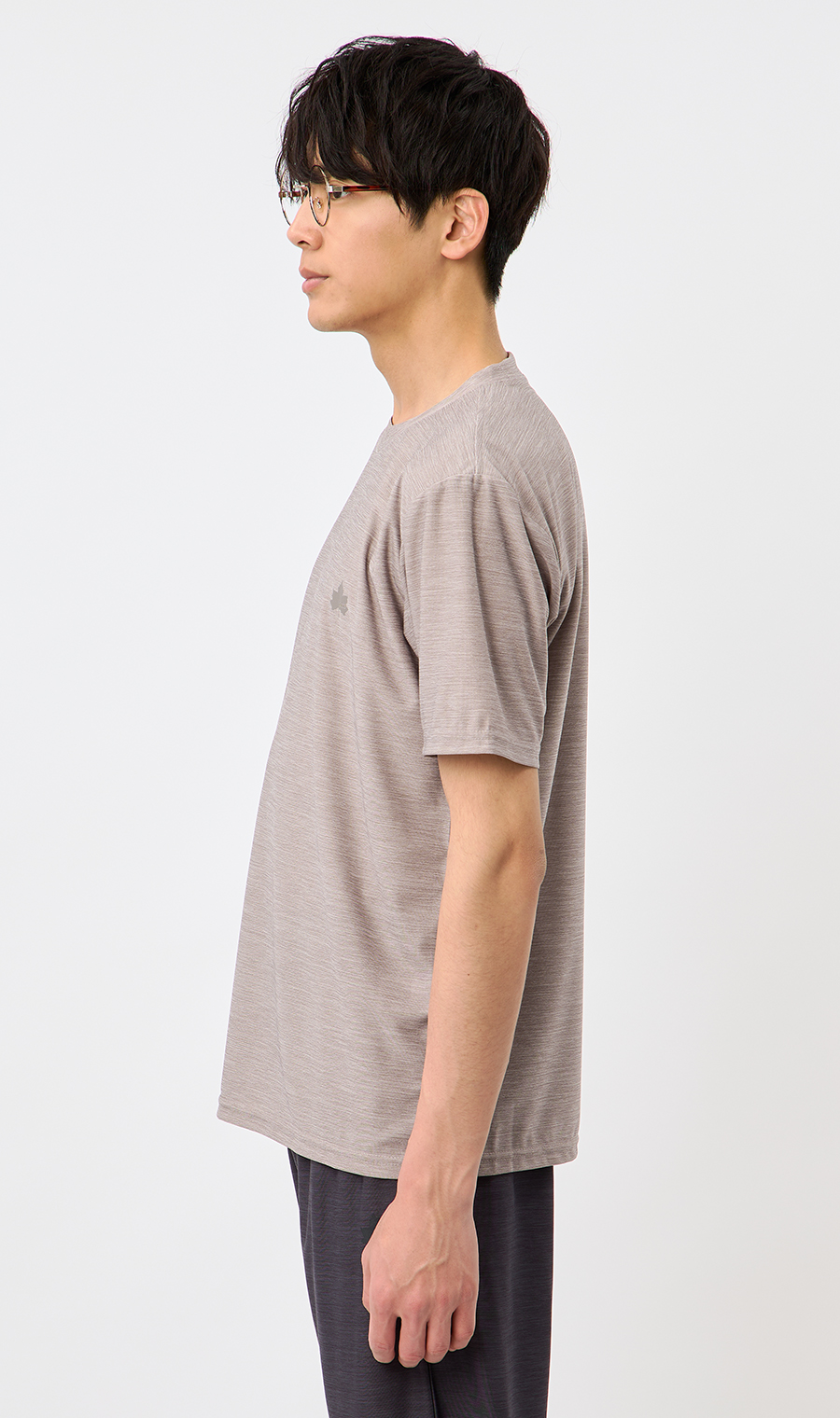 カチオン杢DRYTシャツ【セットアップ着用可】 ブラウン M